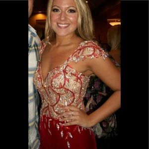 Red Sherri Hill Pageant gown